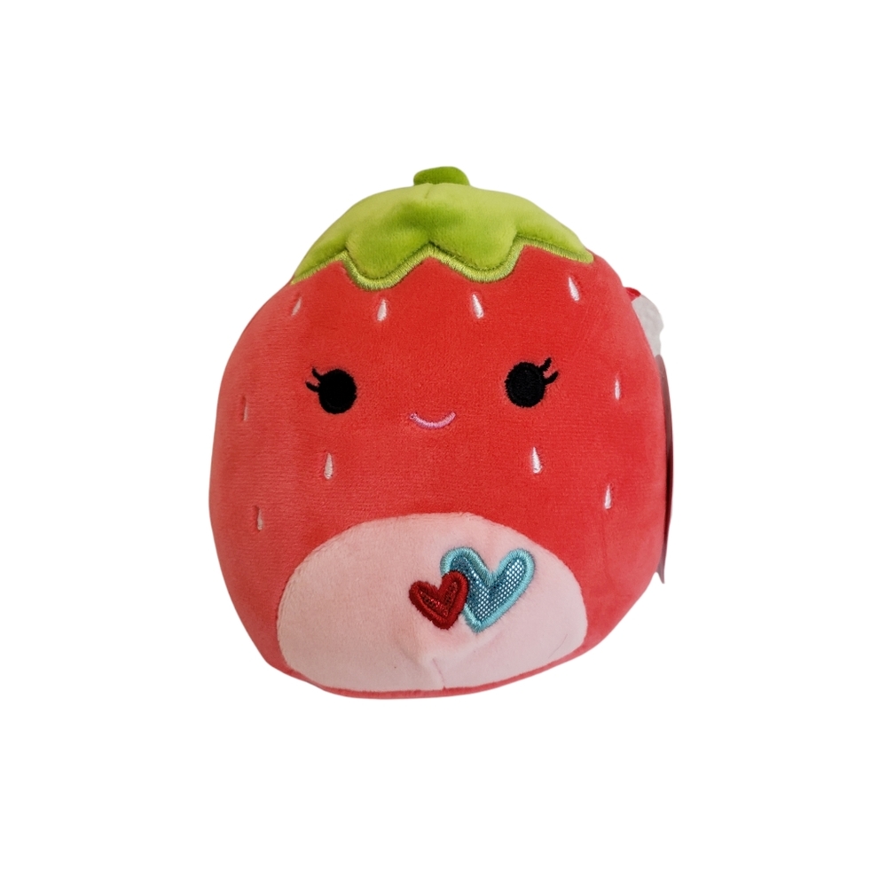 SCARLET the Strawberry Squishmallow Plush 5" NEW Hearts Pink Valentines